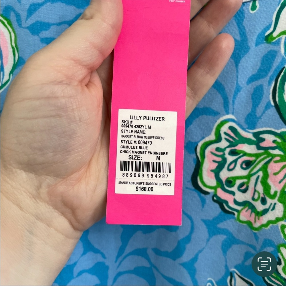 LILLY PULITZER | NWT | Harriet Dress in Cumulus Blue | M - Picture 2 of 7